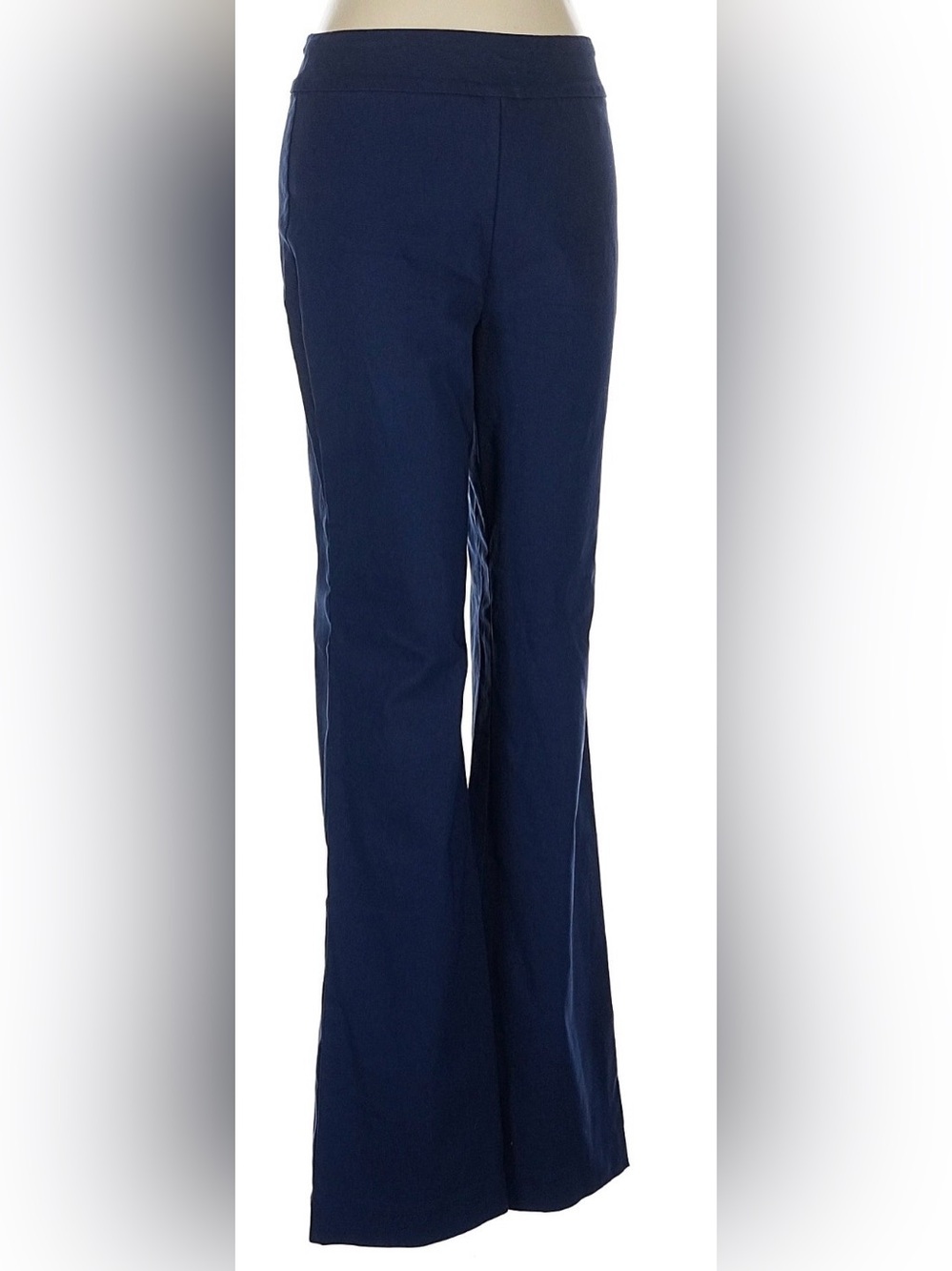 MarlaWynne Navy Pull on Flare Dress Trousers